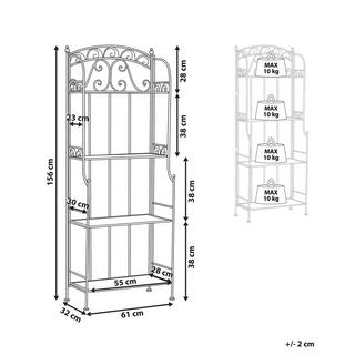 Beliani Meuble de rangement en Métal Rétro PADUA  