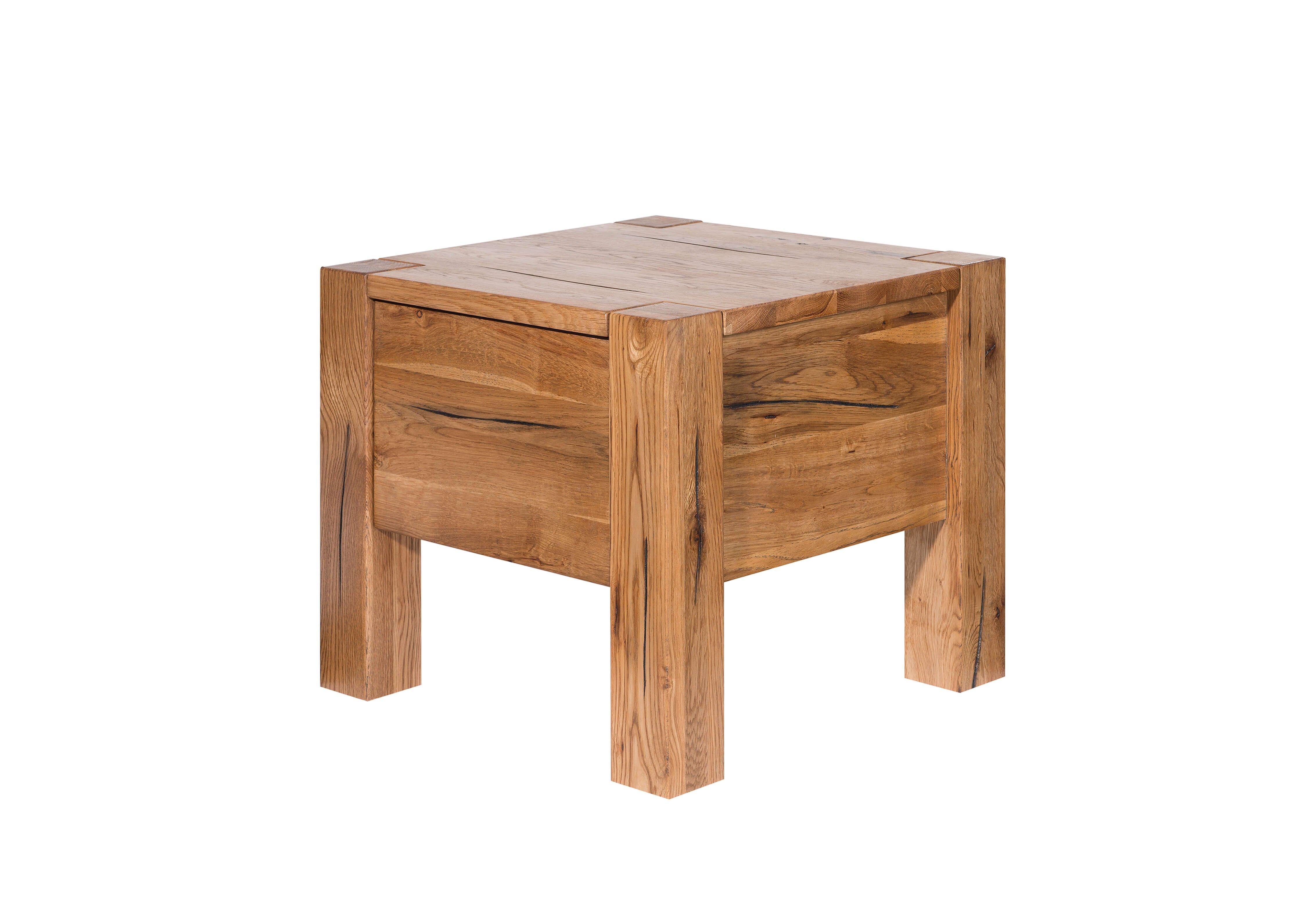 Image of Nachttisch Bolivia Massivholz Eiche 40x40x37 Nachttisch Bolivia Massivholz Eiche 40x40x37
