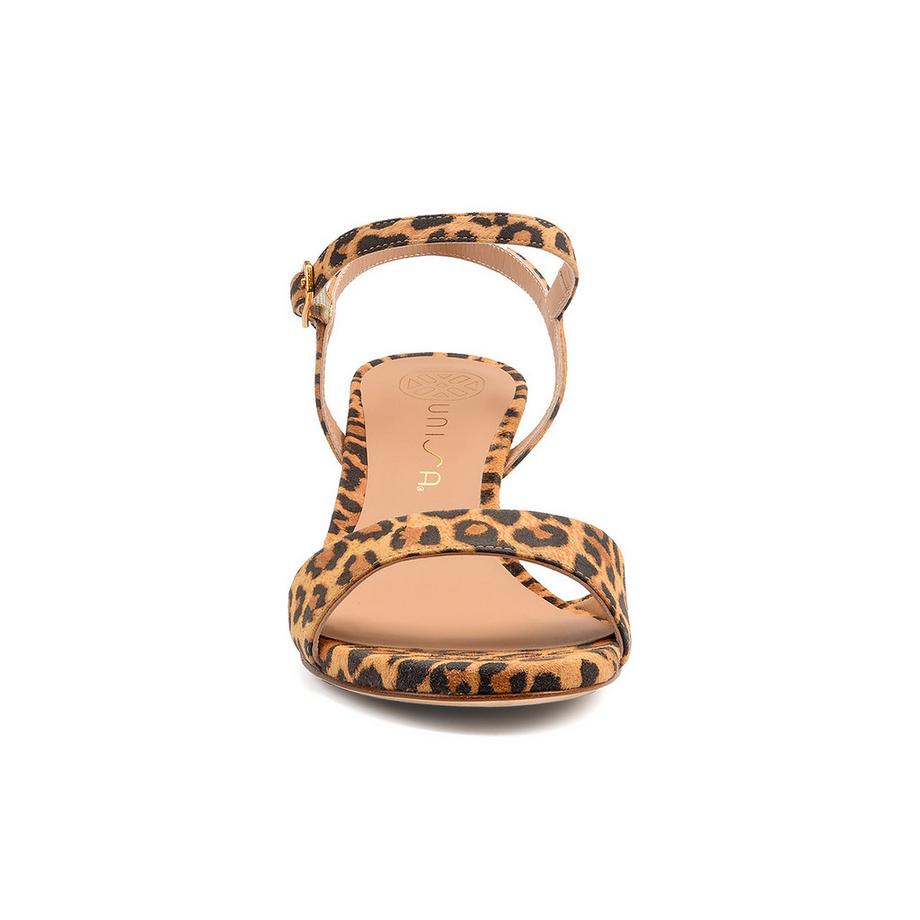 Unisa Nahia Sandali con Tacco Stampa Leopardata  