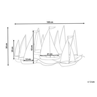 Beliani Wanddekoration aus Eisen Modern BOHRIUM  