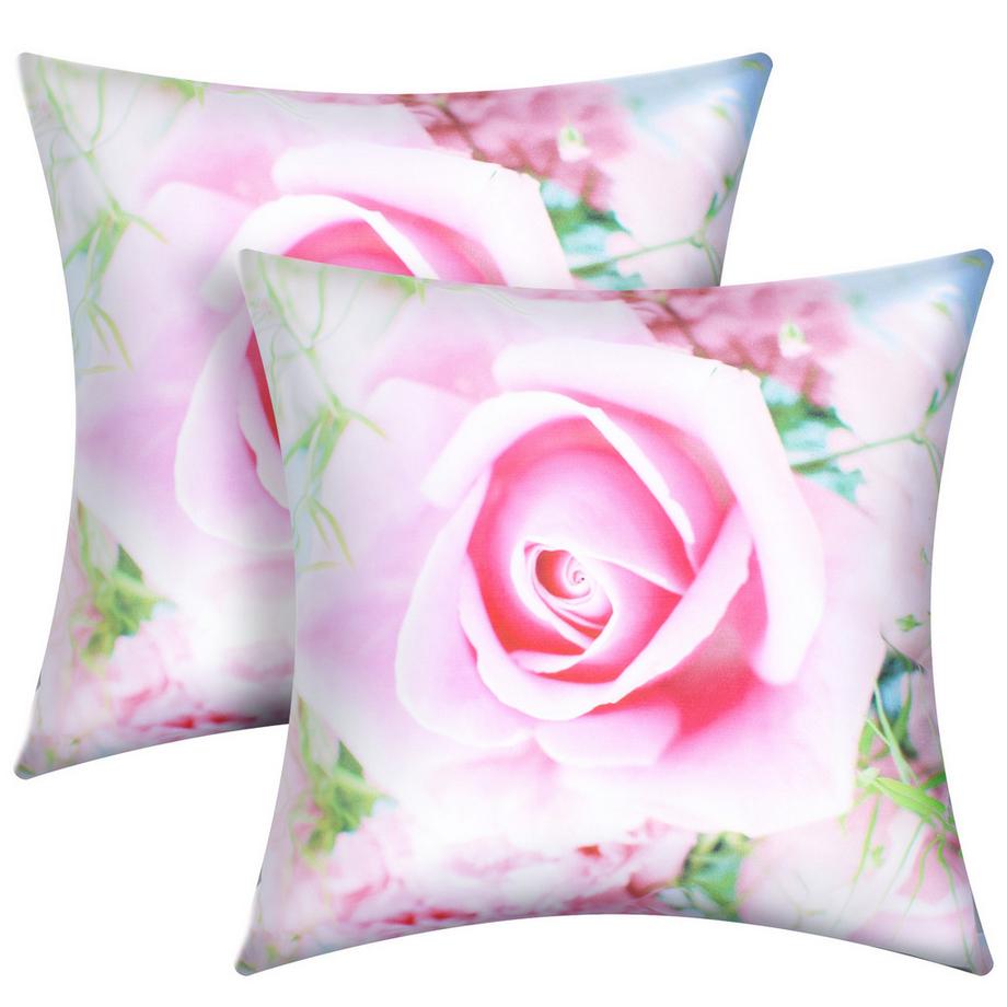 Avizar 2 Stk. Kissenbezüge Gartenrose  