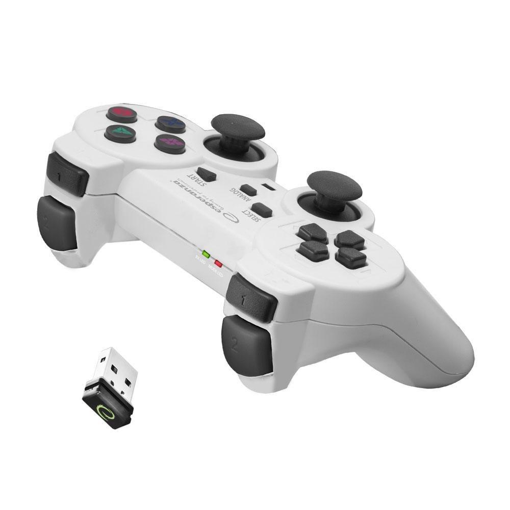 eStore  Esperanza - Manette de Jeu sans Fil pour PC/PS3, GX600 - Blanc 