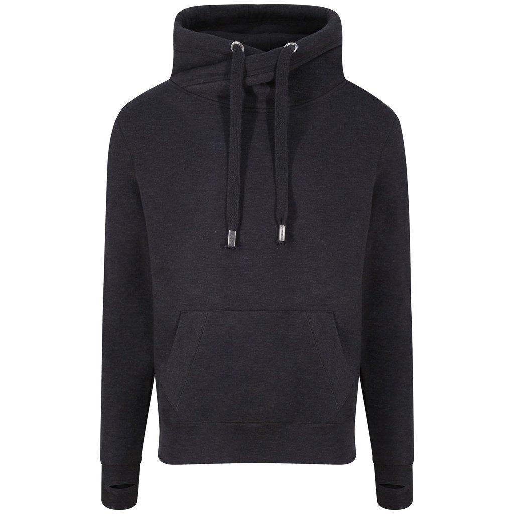 Image of Cross Neck Hoodie Damen Schwarz XXL