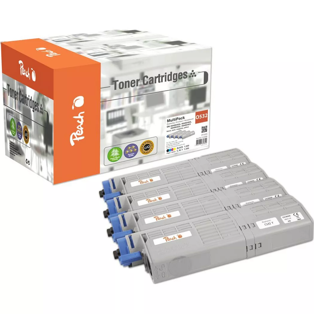 Peach – Toner Oki 46490401-4 Bk, C, M, Y, One Size