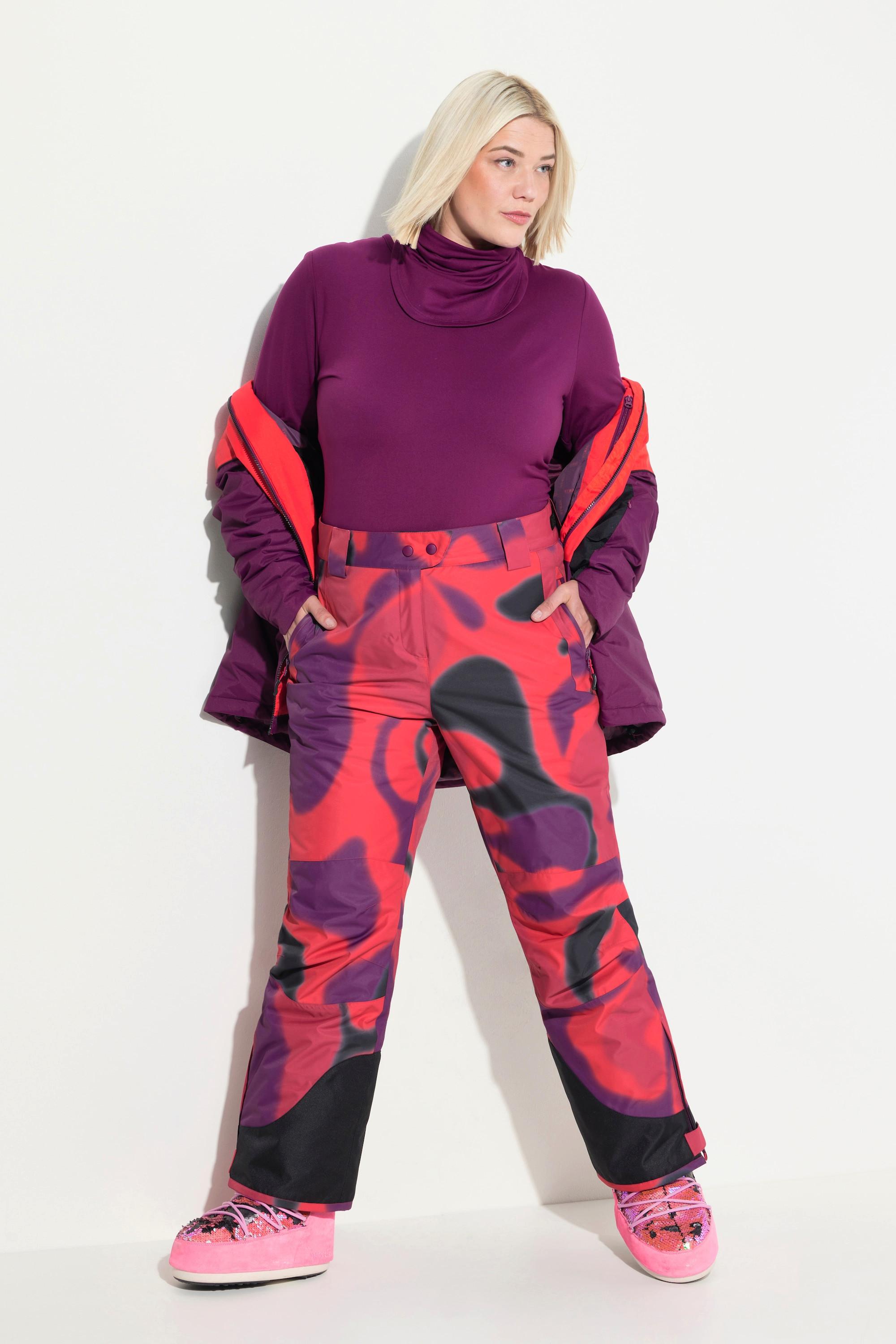 Ulla Popken  Pantalon de ski HYPRAR déperlant avec genoux préformés et lanière à scratch 