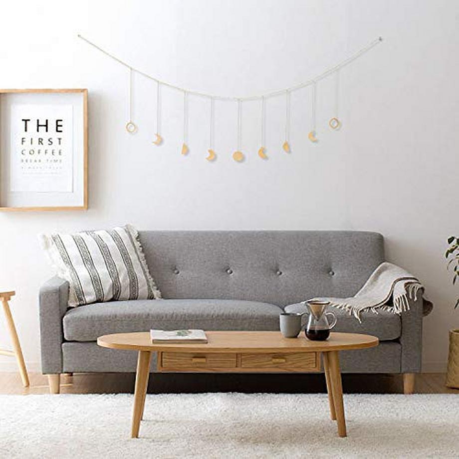 Alopini  Mondphasen-Girlande mit Ketten Boho hängende Ornamente Mond hängende Kunst Zimmerdekoration 