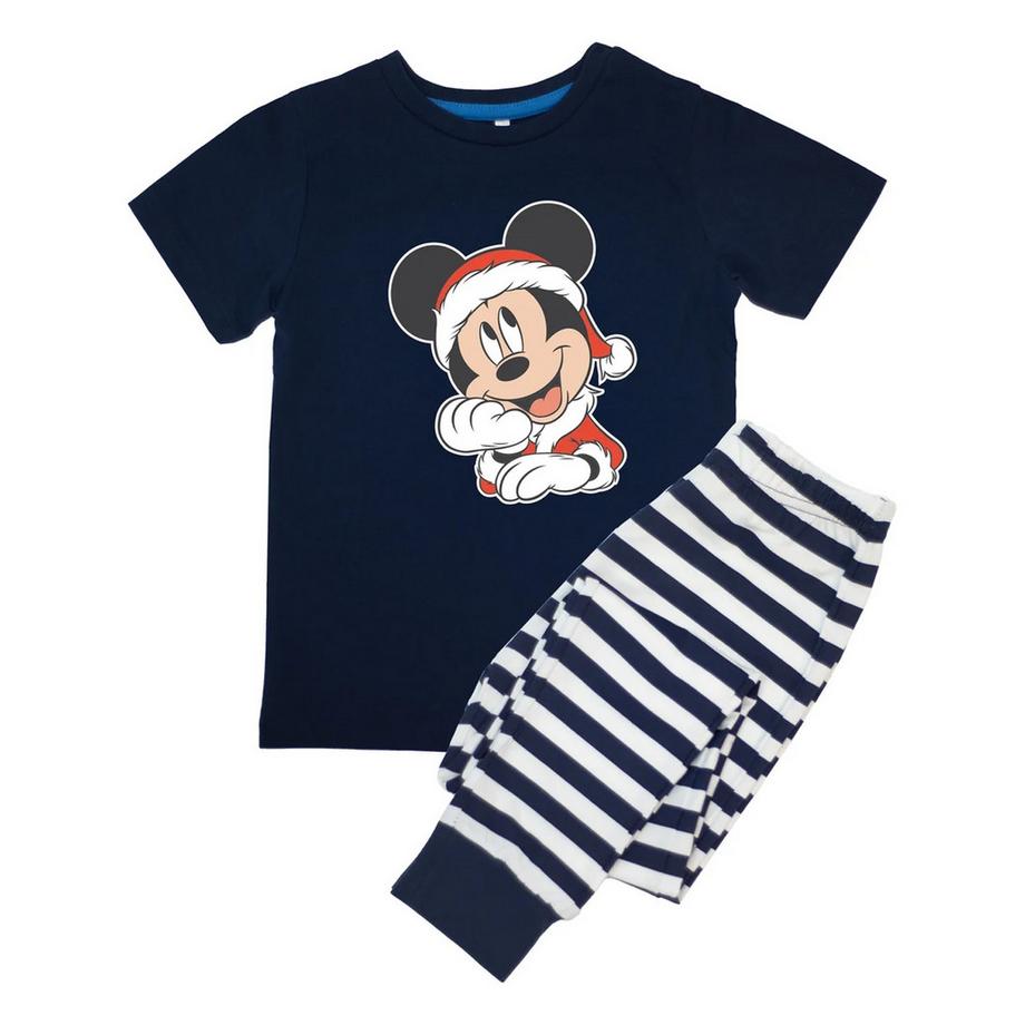Schlafanzug mit langer Hose Stripes  kurzärmlig