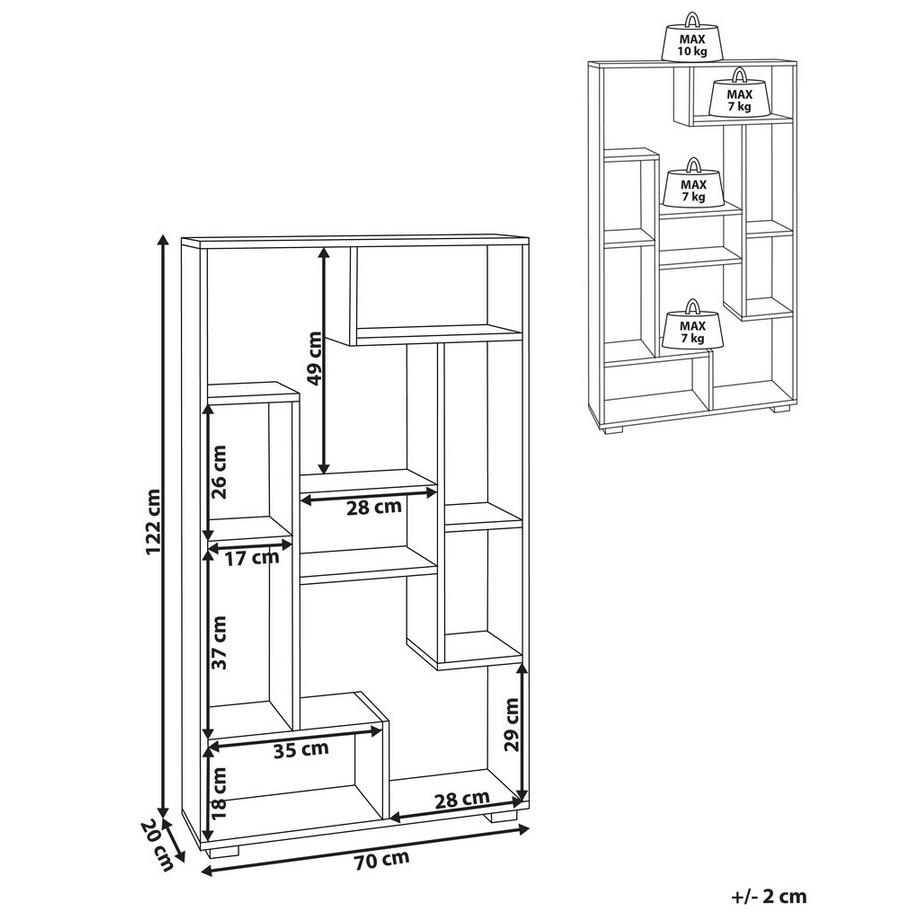 Beliani Regal aus Faserplatte Skandinavisch ALMA  