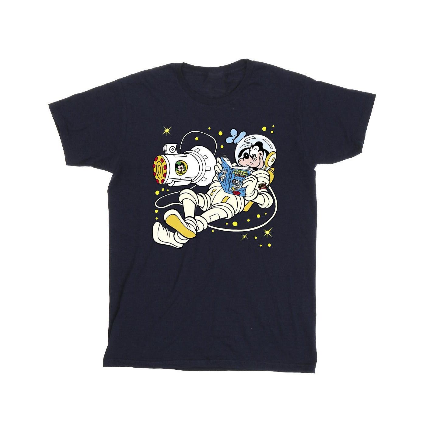 Image of Goofy Reading In Space Tshirt Herren Marine L