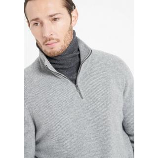 Studio Cashmere8  ZACH 2 Zip Funnel Neck Sweat Top - 100% Cashmere 