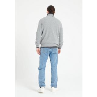 Studio Cashmere8  ZACH 2 Zip Funnel Neck Sweat Top - 100% Cashmere 