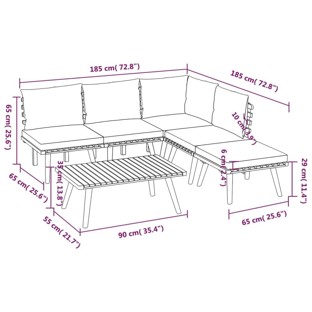 VidaXL Garten-lounge-set akazienholz  