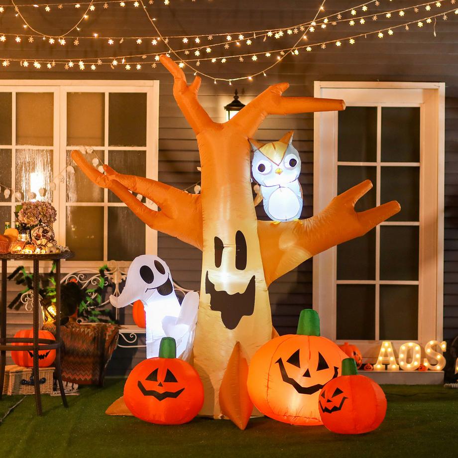 HOMCOM Arbre gonflable d'Halloween  