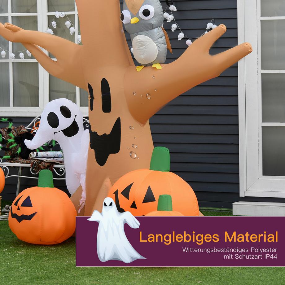 HOMCOM Arbre gonflable d'Halloween  