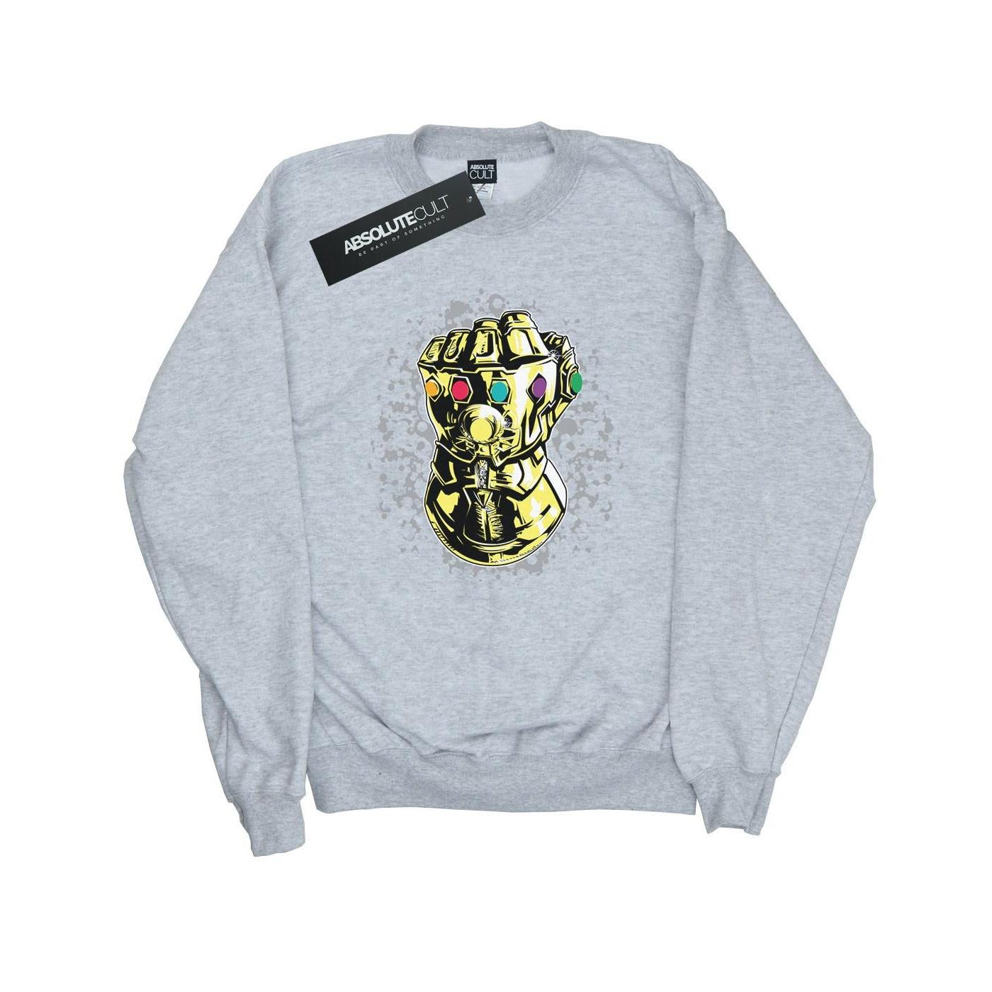 Image of Avengers Infinity War Thanos Fist Sweatshirt Herren Grau XL