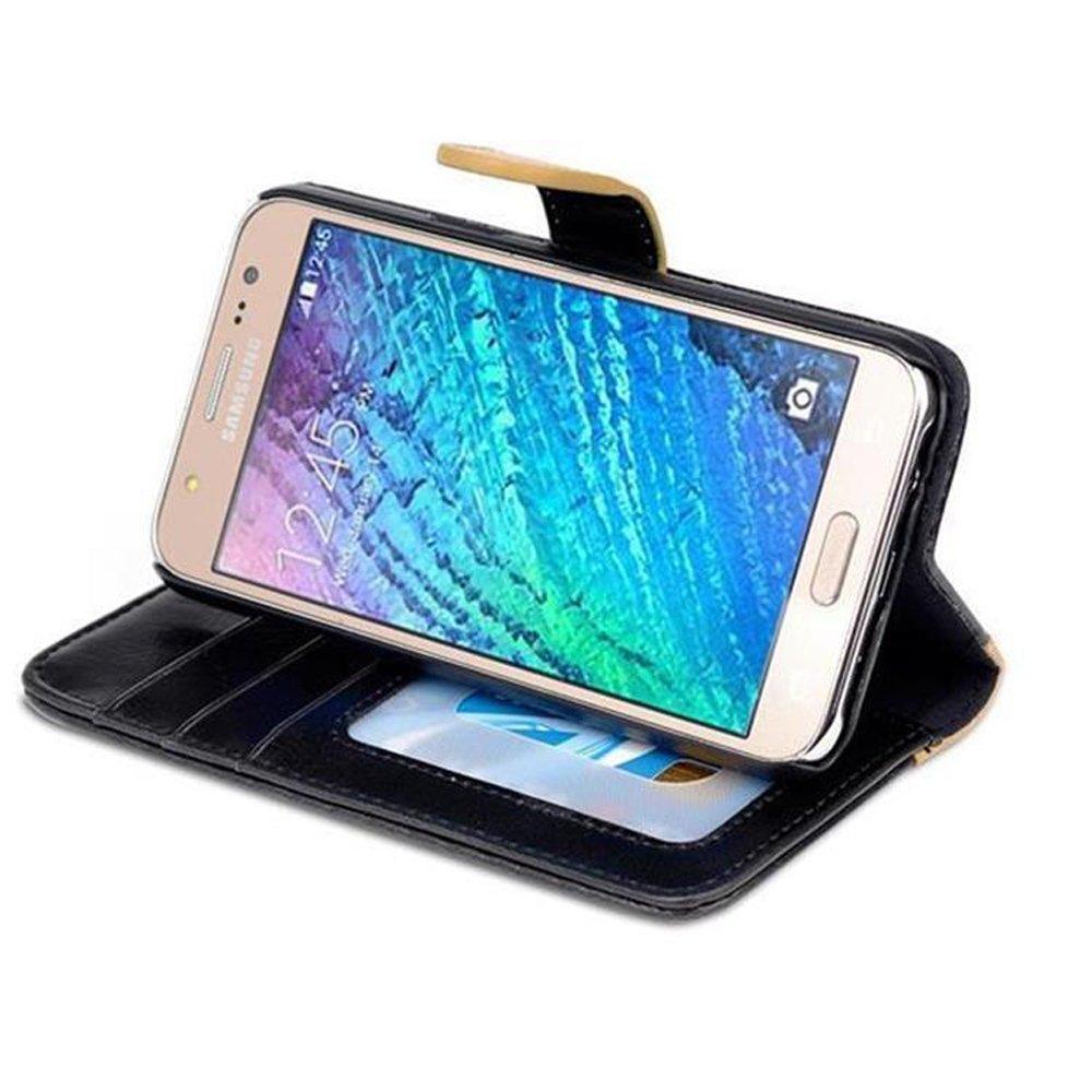 Cadorabo  Housse compatible avec Samsung Galaxy J5 2015 - Coque de protection avec fonction de rangement et porte-carte au design bicolore 