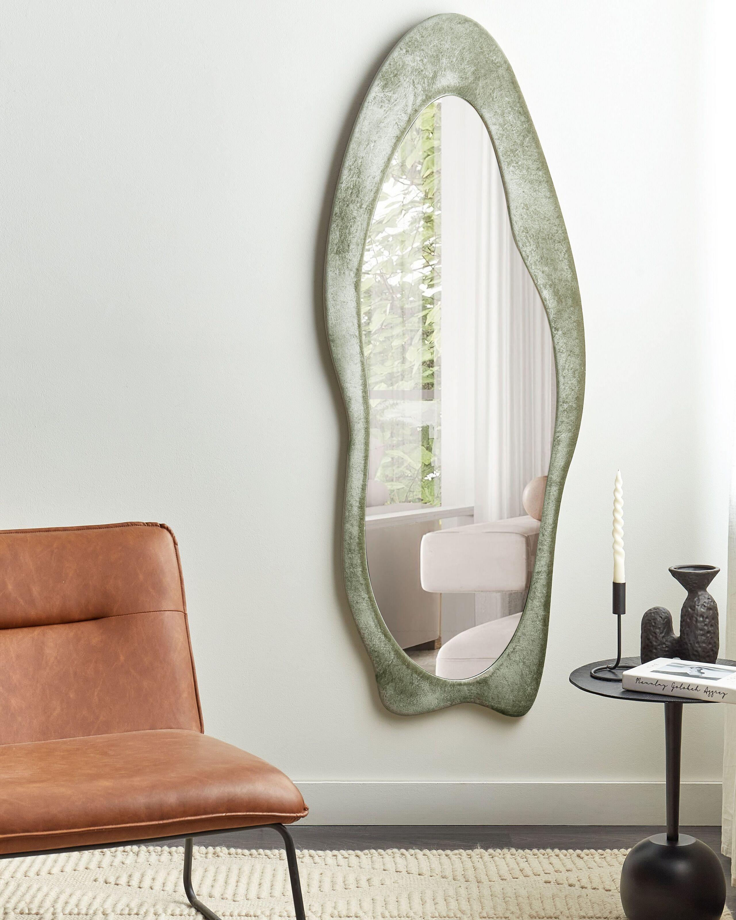 Beliani Miroir en Velours Moderne REIGNY  