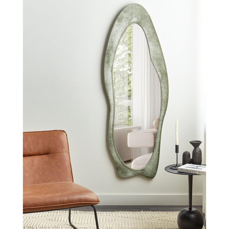 Beliani Wandspiegel aus Samtstoff Retro REIGNY  