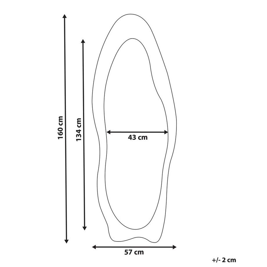 Beliani Wandspiegel aus Samtstoff Retro REIGNY  