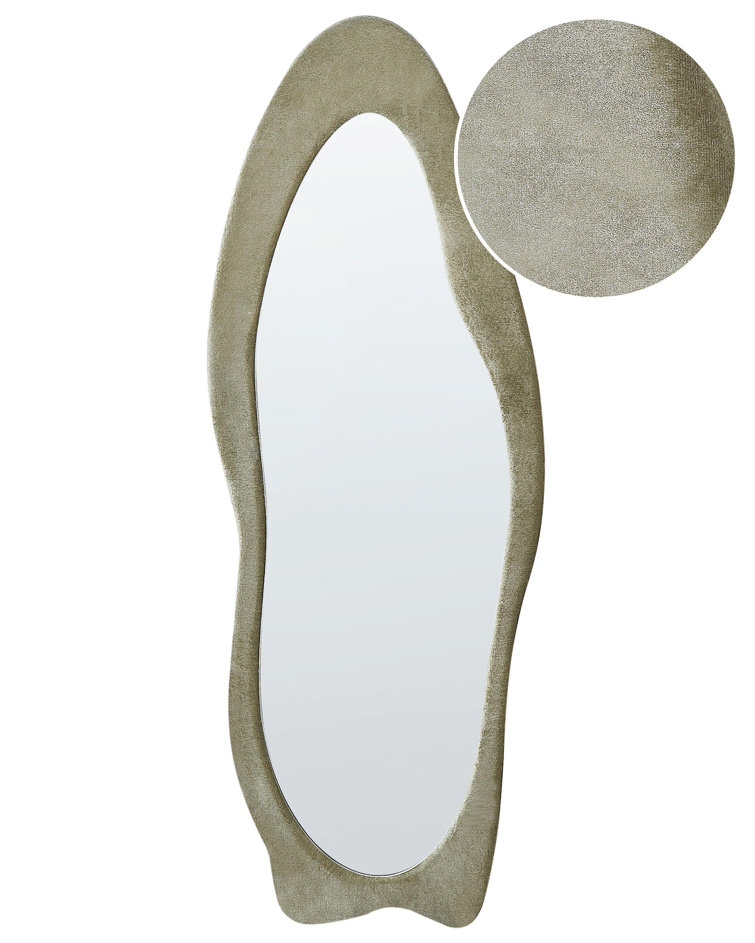 Beliani Miroir en Velours Moderne REIGNY  