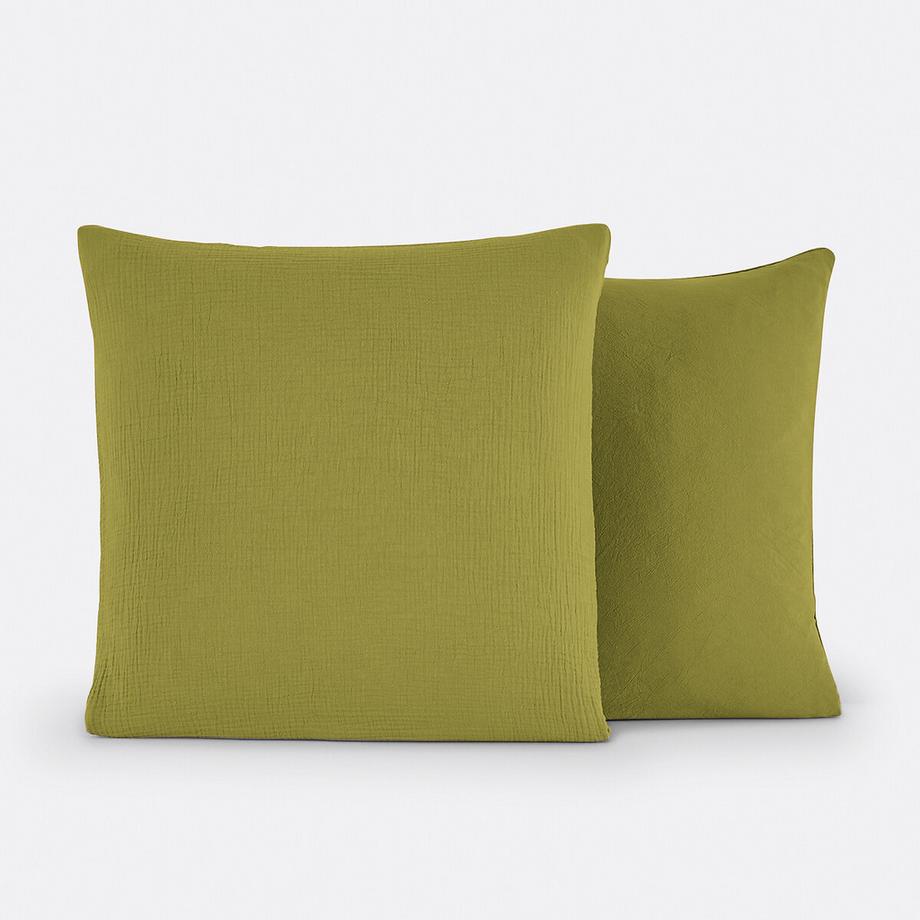 Taie d'oreiller enfant gaze/coton lavé