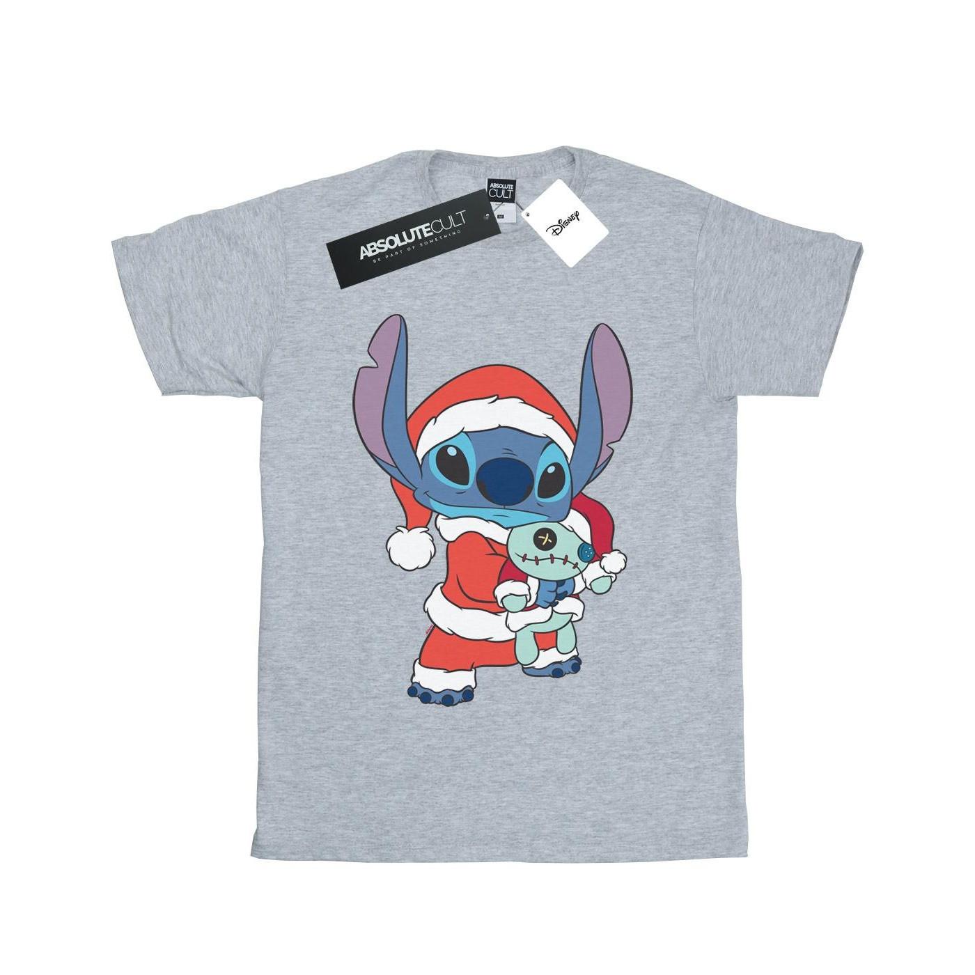 Image of Lilo And Stitch Stitch Christmas Tshirt Damen Grau 3XL