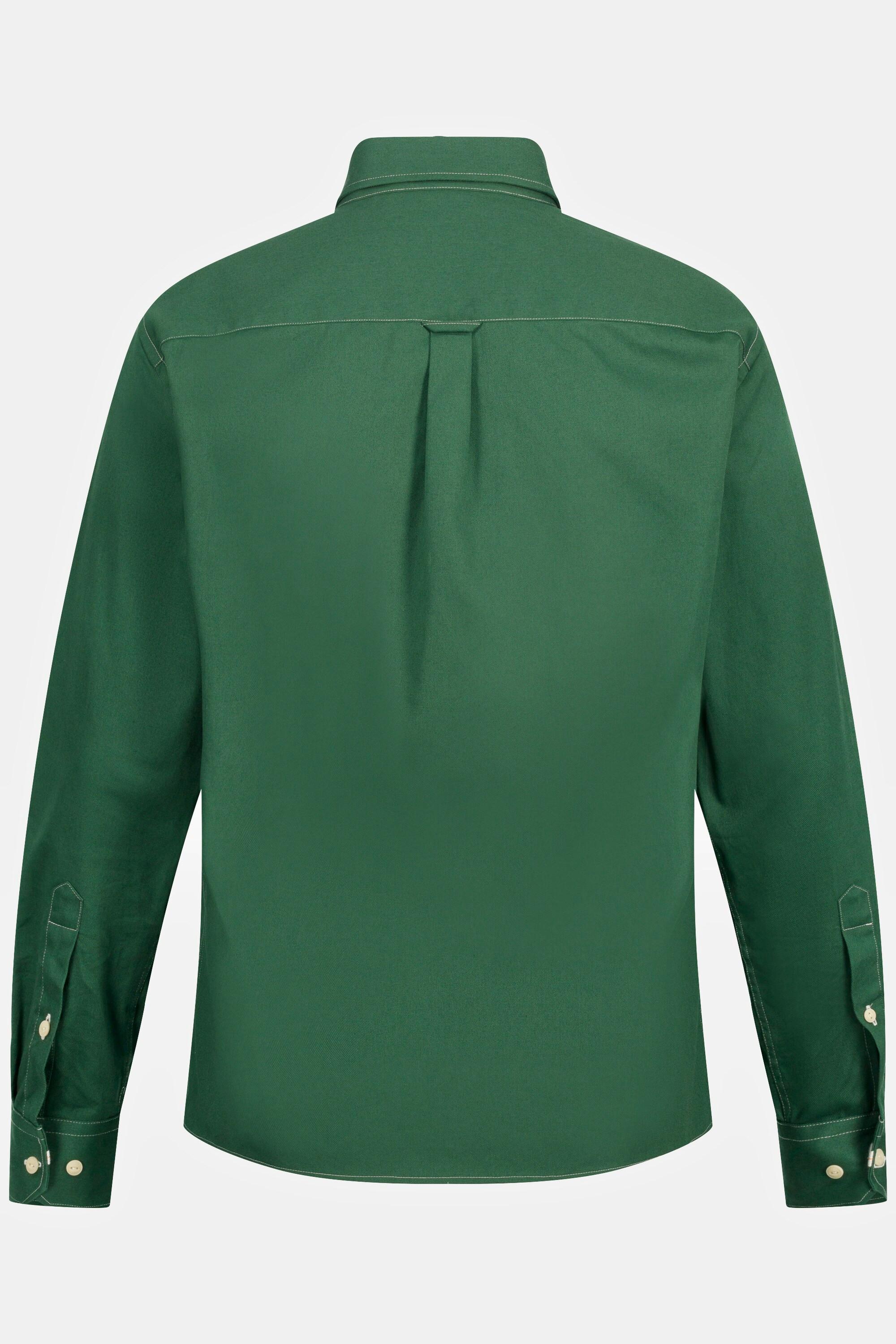 Sthuge  Camicia STHUGE dalla vestibilità moderna con maniche lunghe e colletto ad apertura inglese verde medio 