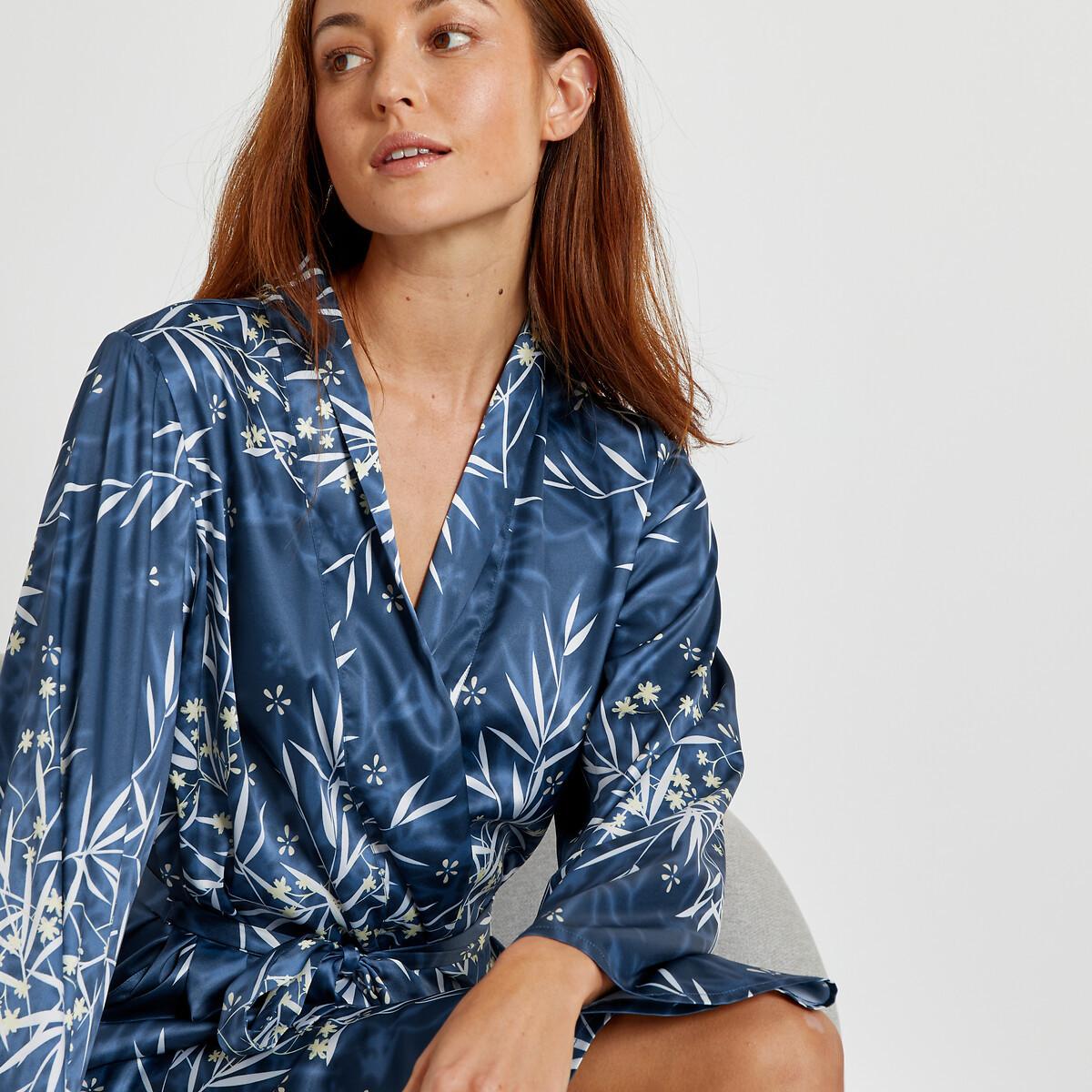 La Redoute Collections  Kimono en satin imprimé floral 