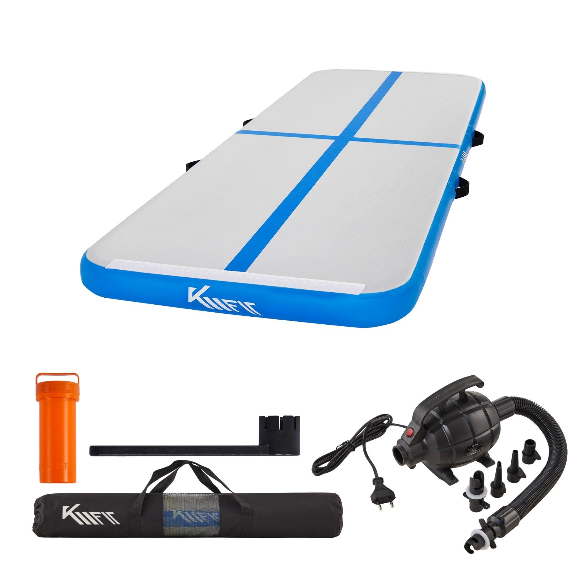 Enjoy.Fit Tappetino Ginnastica Pieghevole 4 Volte - Morbido E Antistrappo, 300x120x5 Cm O 240x120x5 Cm, Con Maniglia