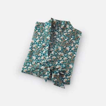 Peignoir kimono pur voile de coton