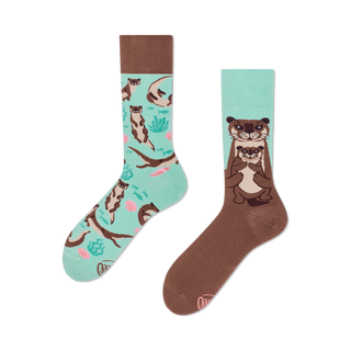 Many Mornings  Otter Stories Socks - Many Mornings 