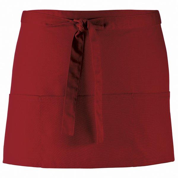 Image of Schürze Mit 3 Taschen Bunt Unisex Weinrot ONE SIZE