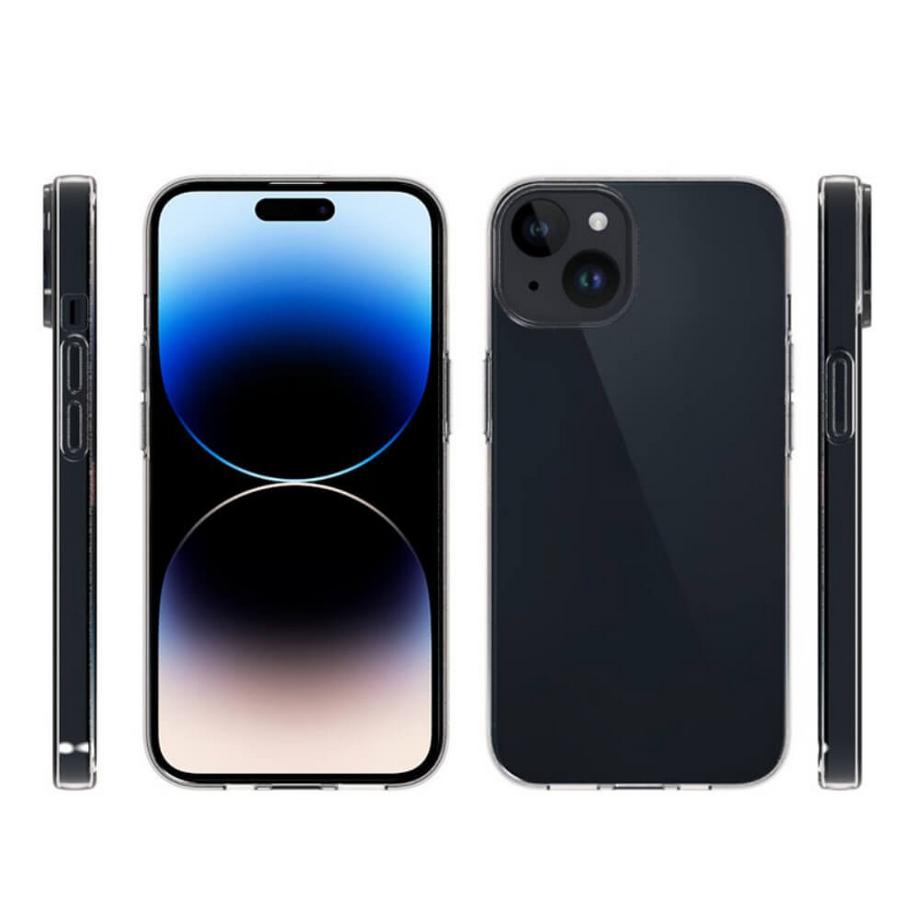 Cover-Discount  iPhone 15 - Silikon Gummi Case Transparent 