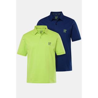 JP1880  Lot de 2 polos collection Basic - maille piquée et coton peigné 