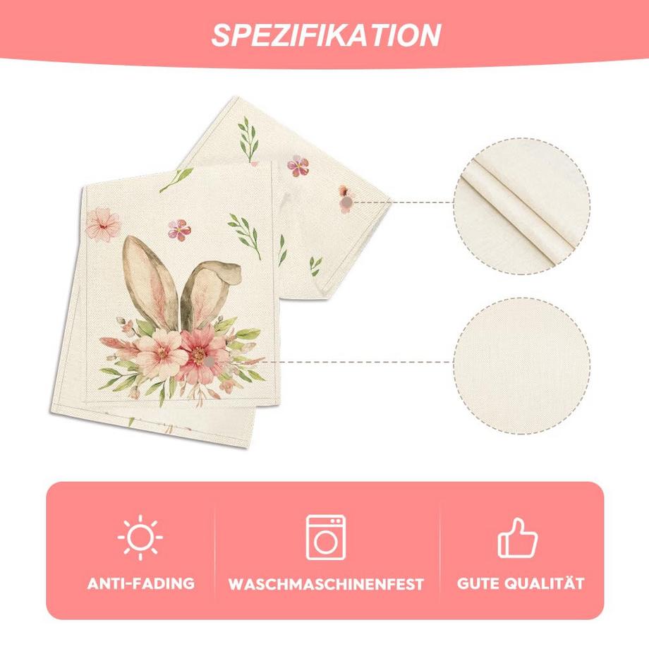 Alopini Ostern Tischläufer, abwaschbar modernen Frühling Küche Esstisch Dekoration für drinnen  