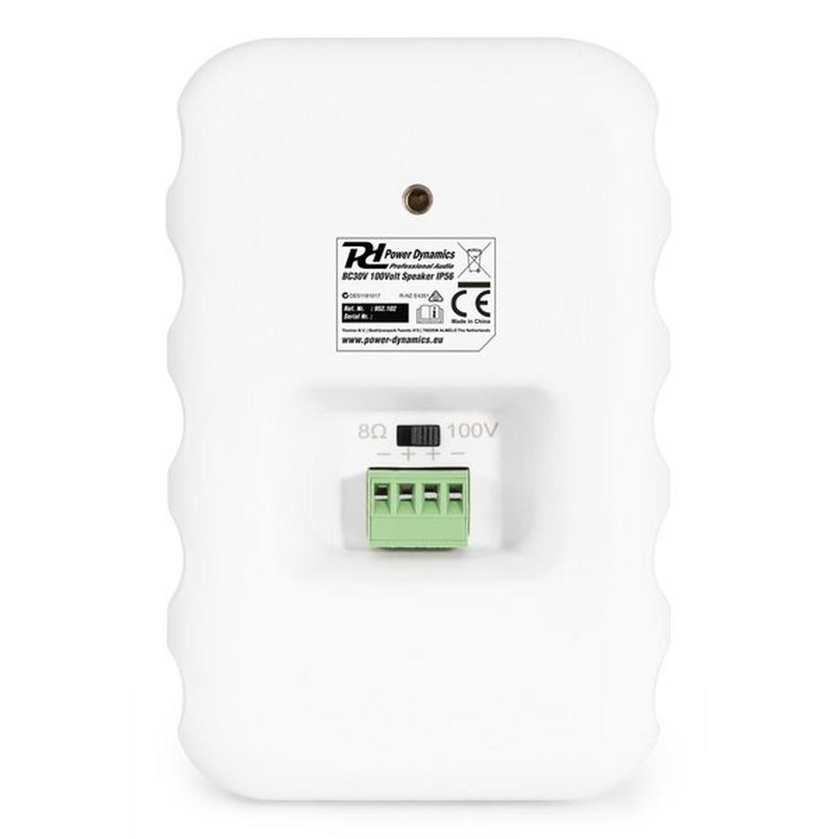 Power Dynamics  BC30V altoparlante 2-vie Bianco Cablato 60 W 
