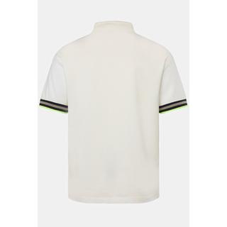 JP1880  Maglia polo in piqué con mezze maniche e orli con righe, fino alla tg. 8XL 