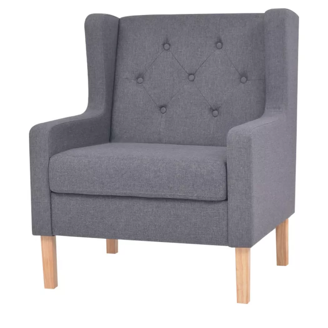 VidaXL - Fauteuil tissu, One Size, Gris