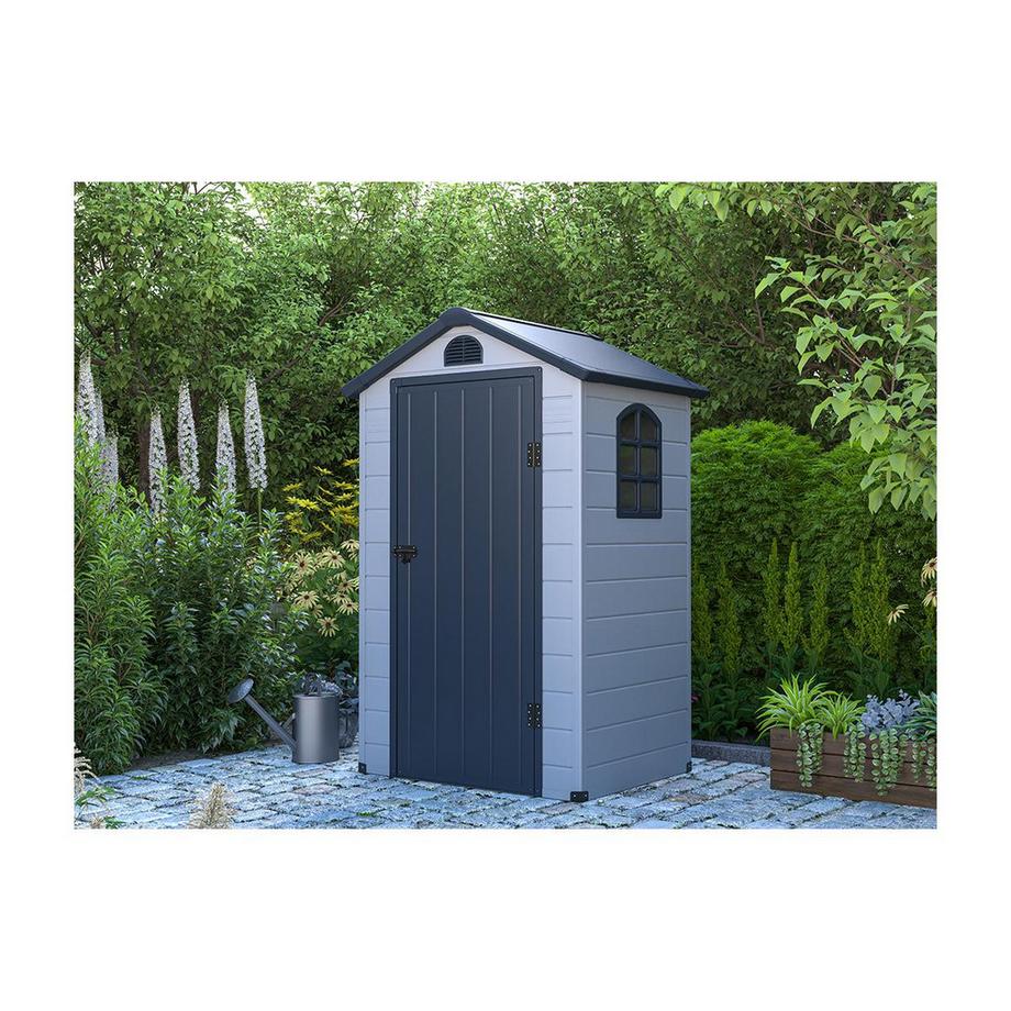 Vente-unique Abri de jardin en résine gris 1,39 m² CESIO  