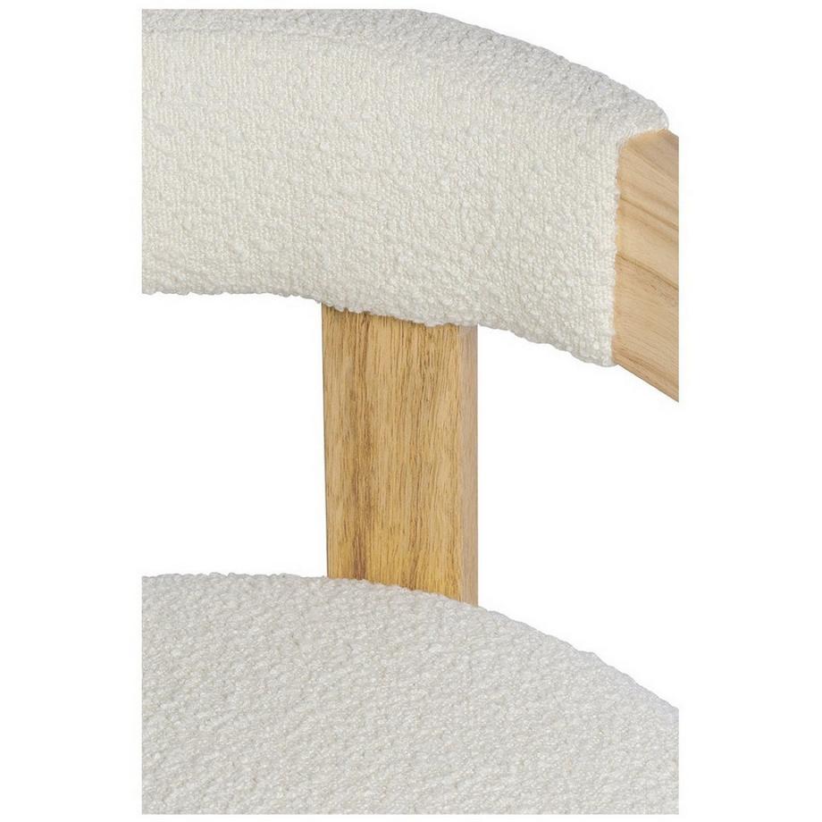 Blanc d'Ivoire Fauteuil Arsène Bouclé crème  