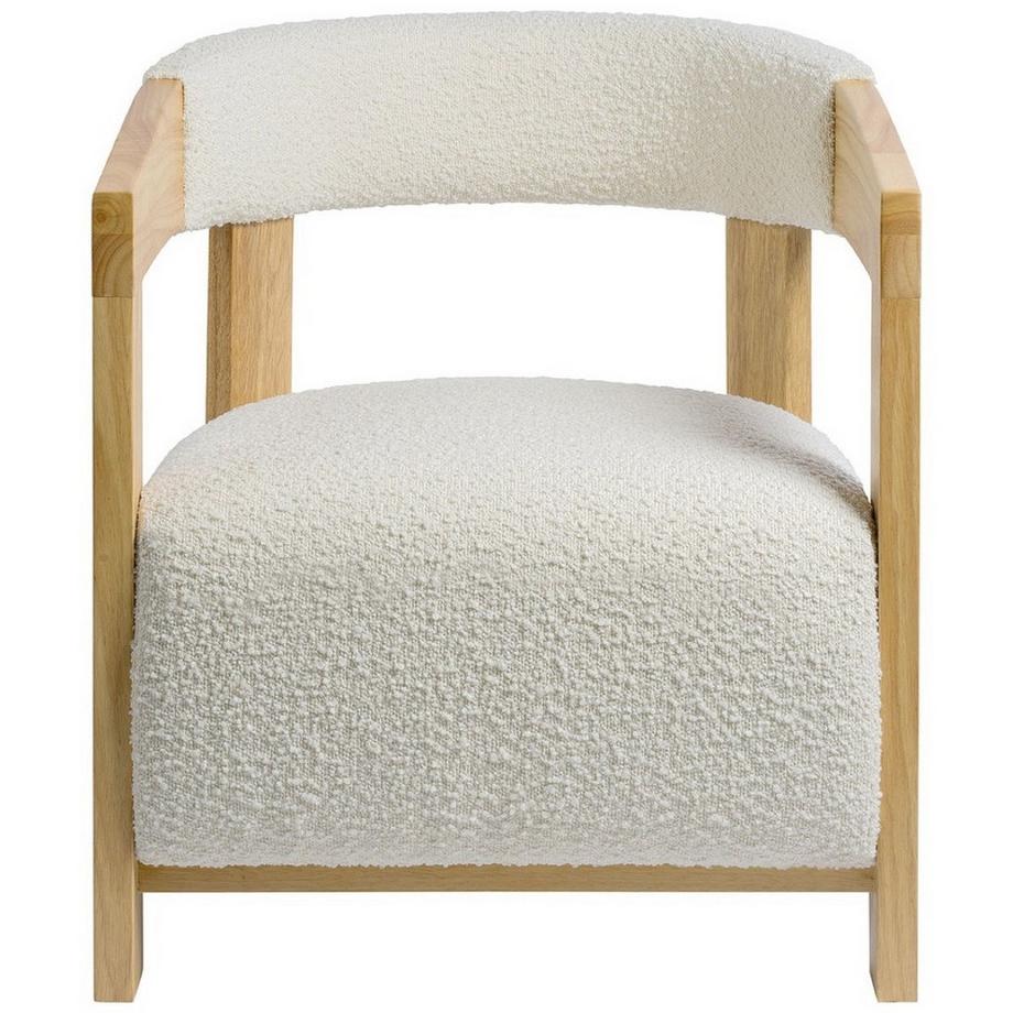 Fauteuil Arsène Bouclé crème