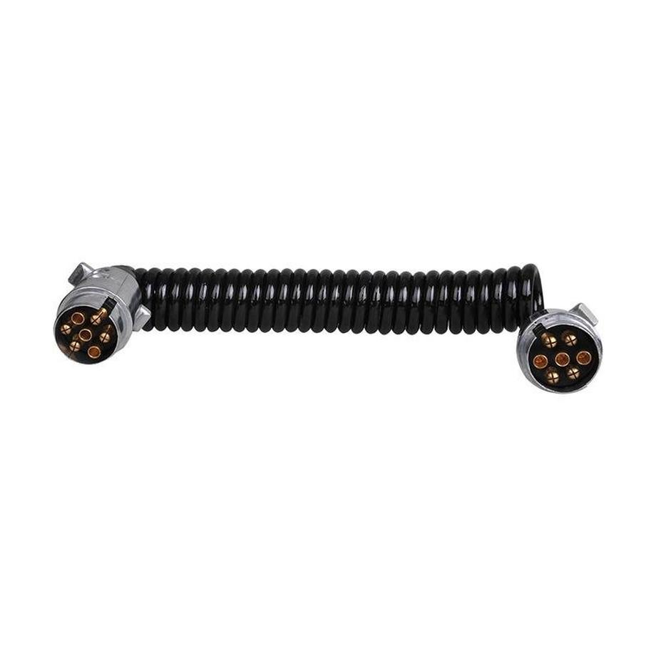 Pricenet  Spiralkabel 3,5M mit 2x 7-poligem Stecker Metall 