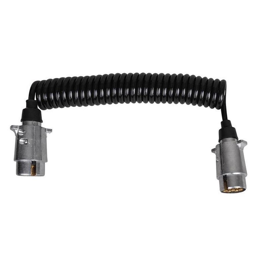 Pricenet  Spiralkabel 3,5M mit 2x 7-poligem Stecker Metall 