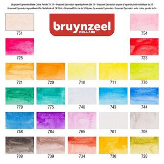 Bruynzeel BRUYNZEEL Aquarellfarbstifte Expression 60313024 24 Farben Metalletui  