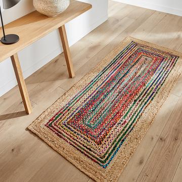 Tapis de couloir jute et coton recyclé