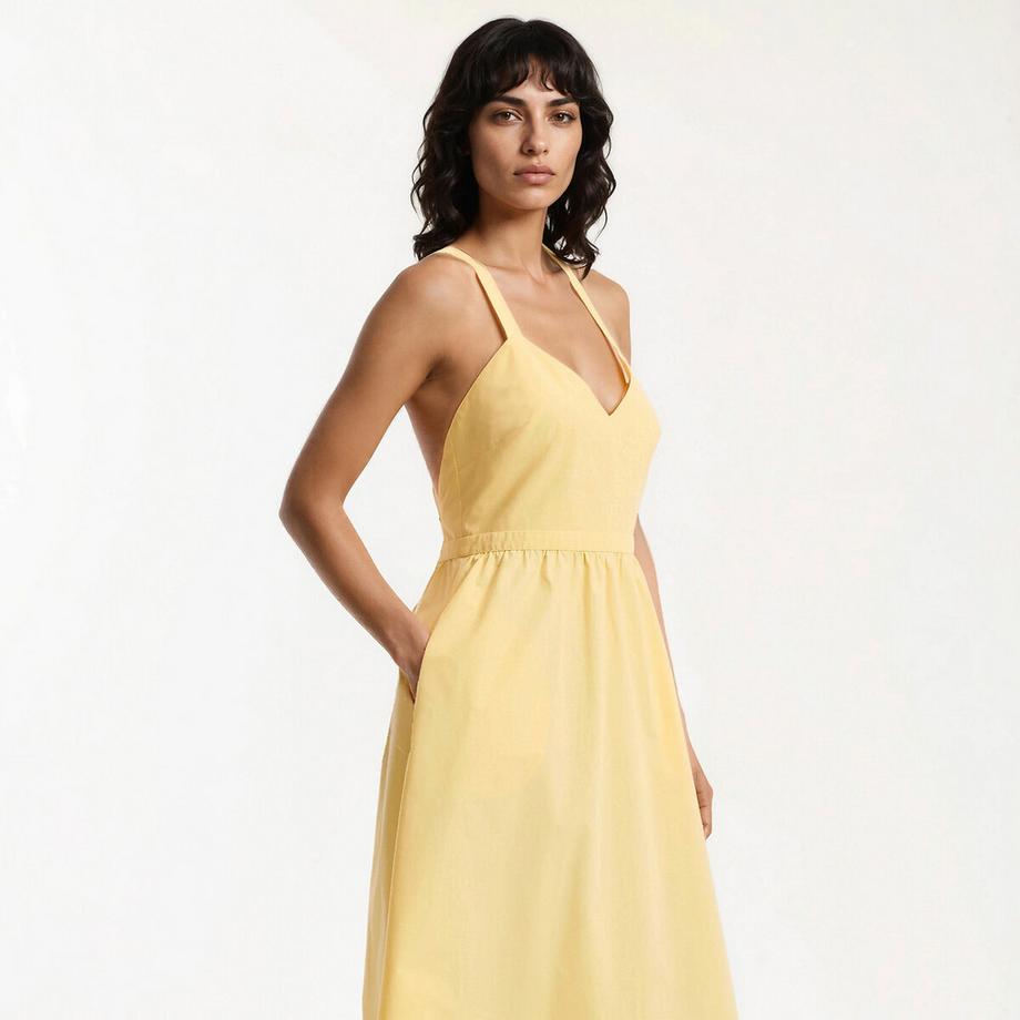 La Redoute Collections Abito Lungo Scollo a V con Spalline  