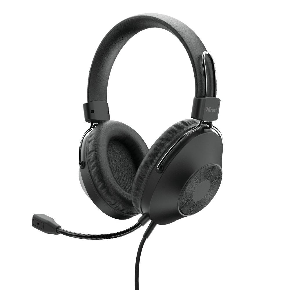 Trust  Trust Ozo Casque Avec fil Arceau Appels/Musique USB Type-A Noir 