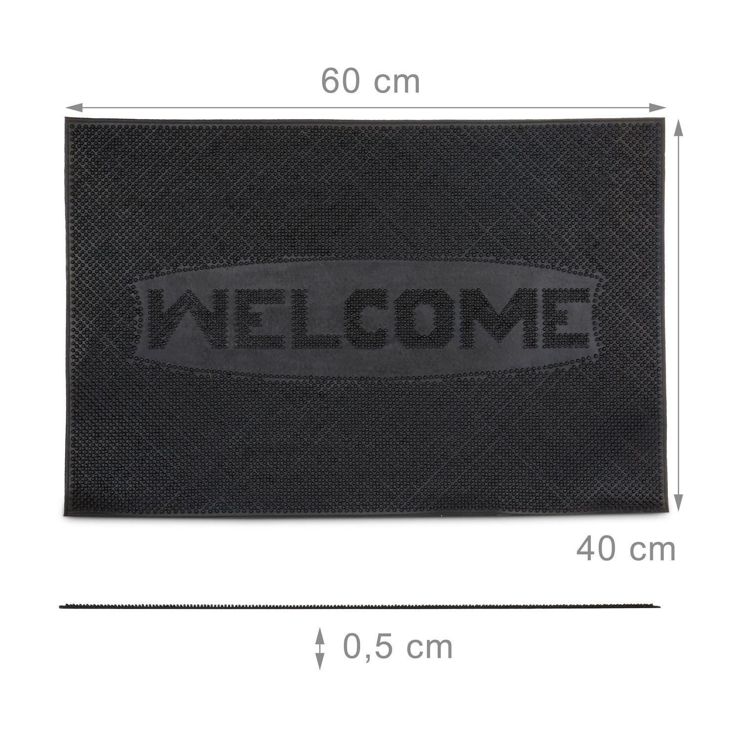 Northix Fußmatte WILLKOMMEN  