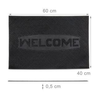 Northix Fußmatte WILLKOMMEN  