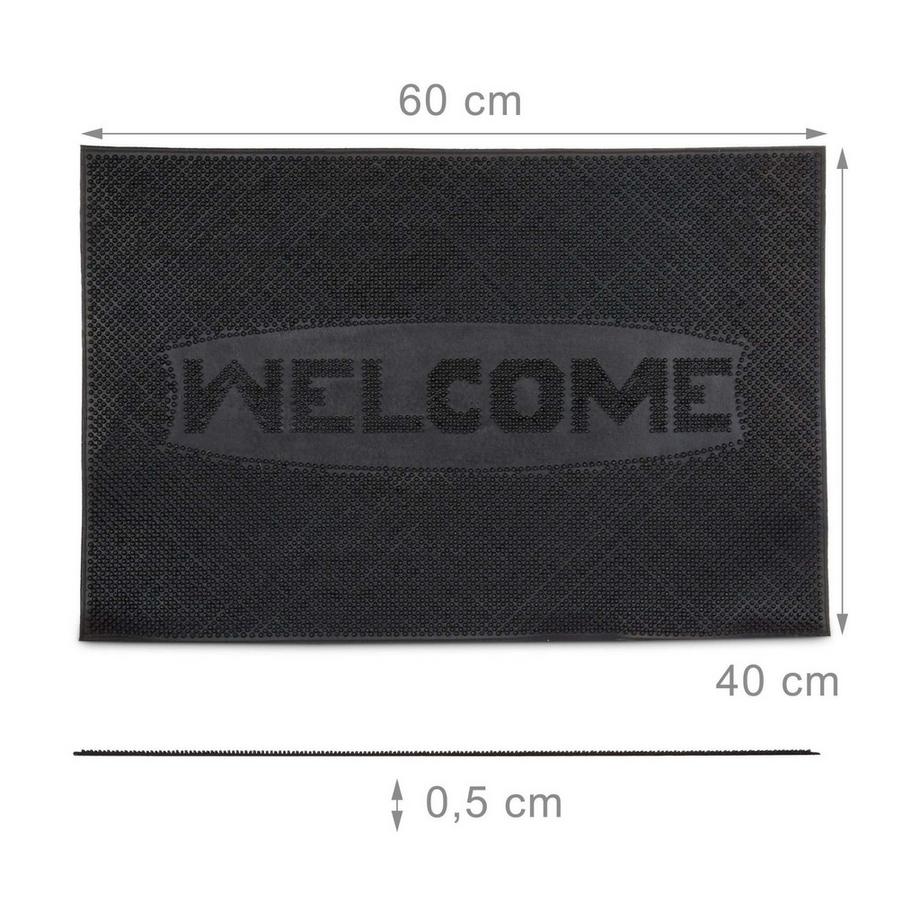 Northix Fußmatte WILLKOMMEN  